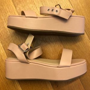 Asos Nude Platform Sandals - 8 Wide